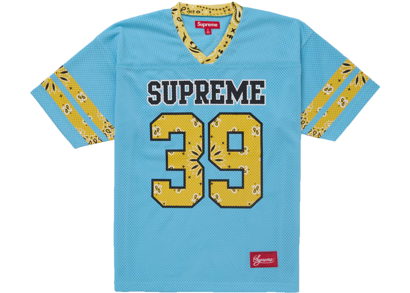 Supreme Bandana Football Jersey Blue - vue 360