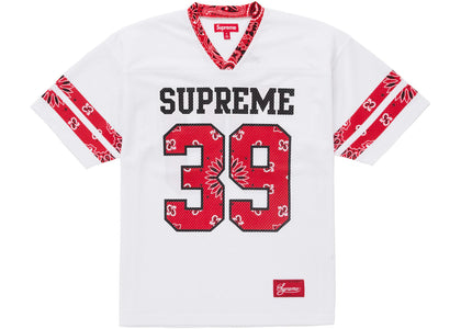 Supreme Bandana Football Jersey White - authentic Supreme apparel