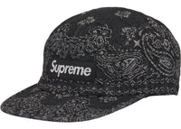 Supreme Bandana Jacquard Denim Camp Cap Black