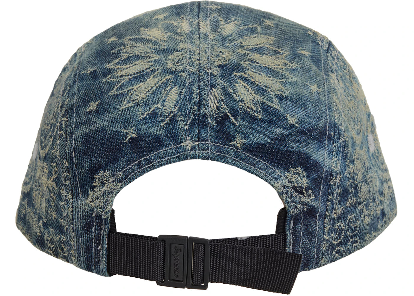 Supreme Bandana Jacquard Denim Camp Cap Blue - vue secondaire B