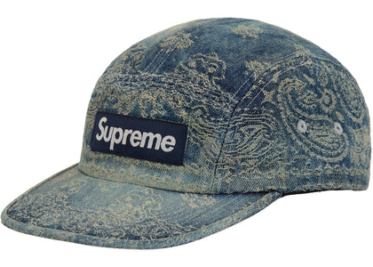Supreme Bandana Jacquard Denim Camp Cap Blue - product view 2