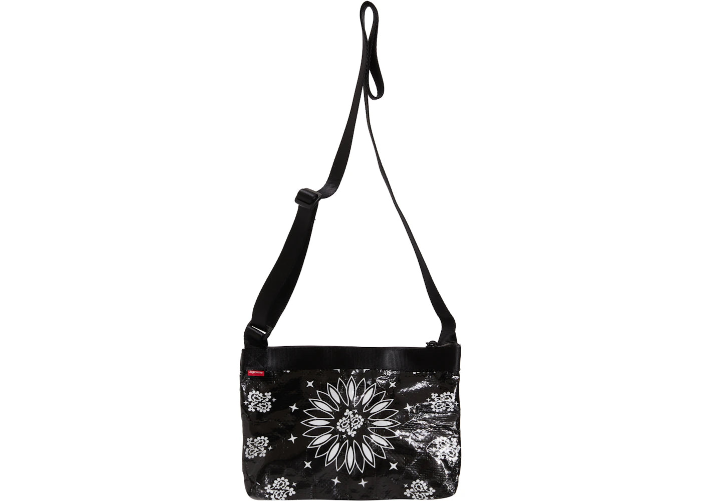 Supreme Bandana Tarp Side Bag Black - vue secondaire B