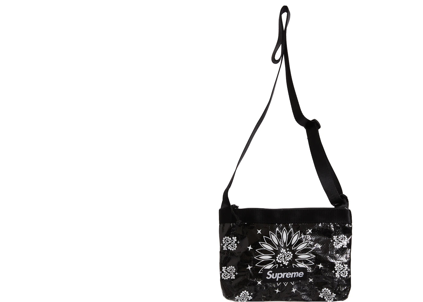 Supreme Bandana Tarp Side Bag Black - vue secondaire A