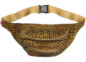 Supreme Barbour Waxed Cotton Waist Bag Leopard