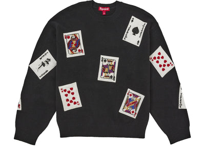 Supreme Beaded Cards Sweater Black