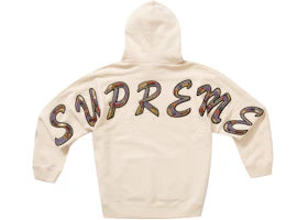 Supreme Beaded Hooded Sweatshirt Natural - vue 360