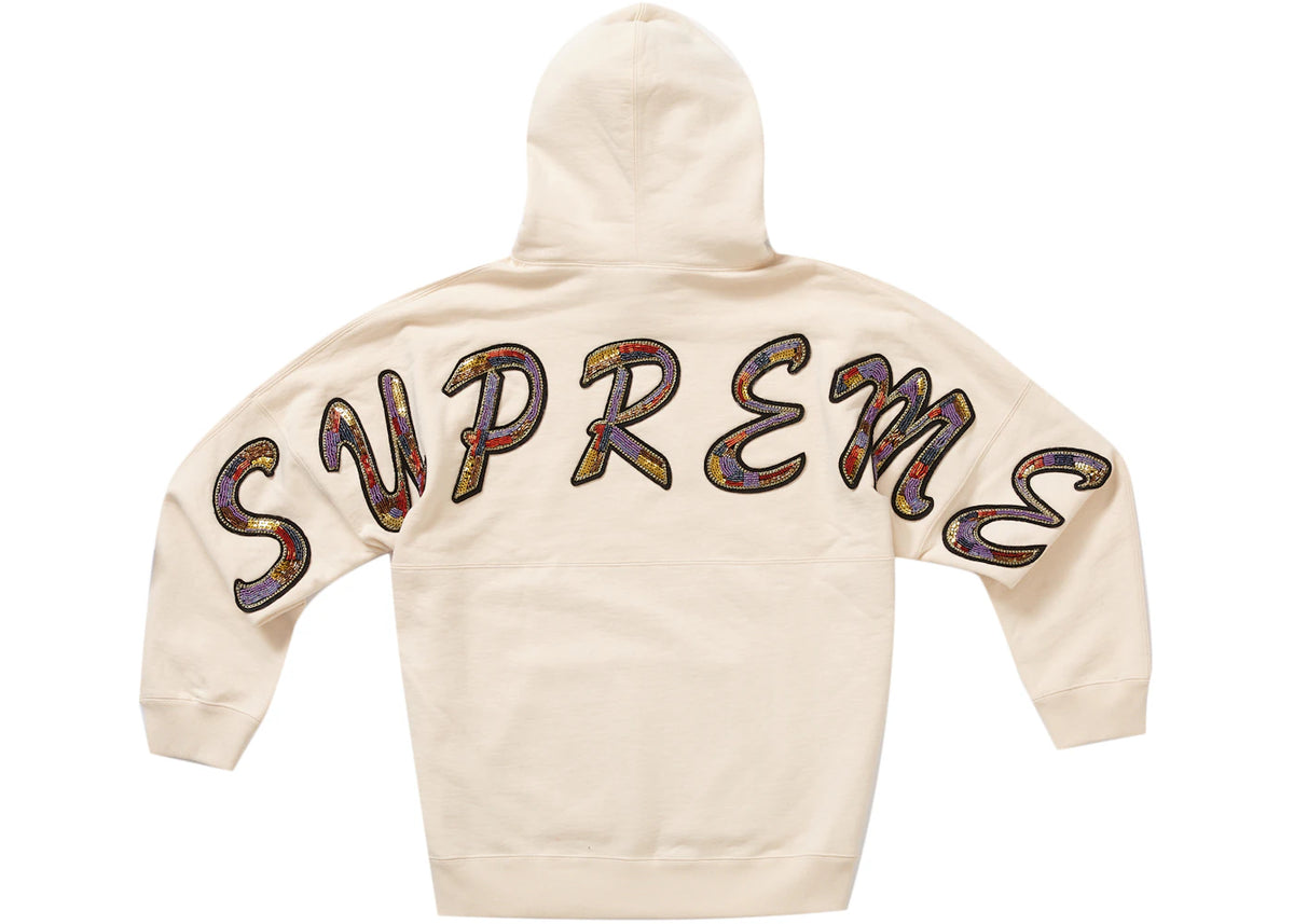 Supreme Beaded Hooded Sweatshirt Natural - vue secondaire A