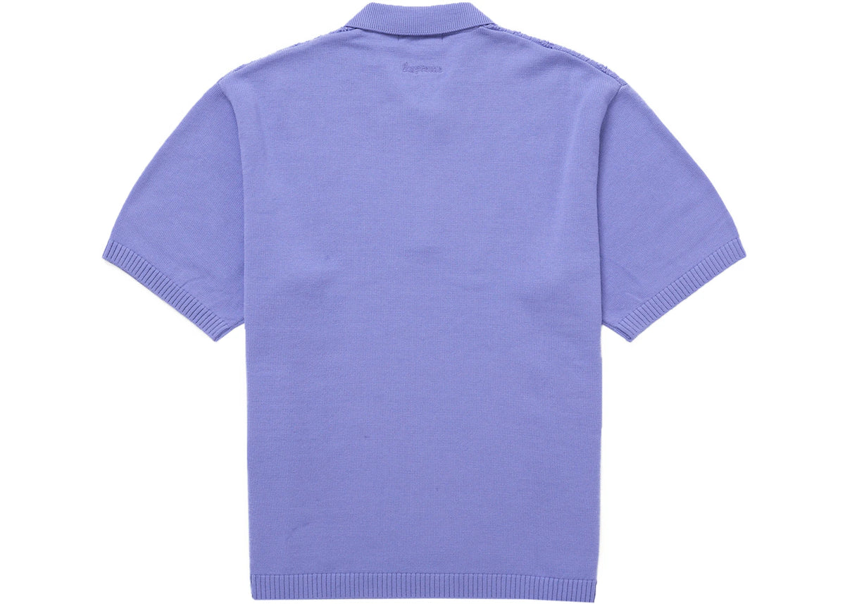 Supreme Beaded Zip Polo Purple - vue secondaire A
