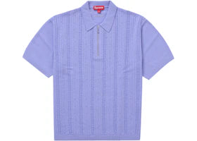 Supreme Beaded Zip Polo Purple