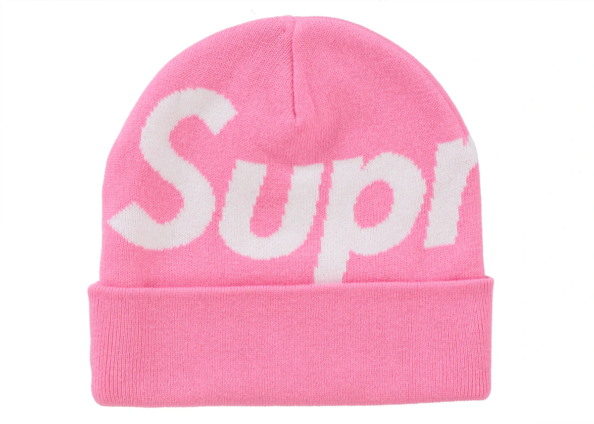 Supreme Big Logo Beanie (FW24) Pink - vue secondaire A
