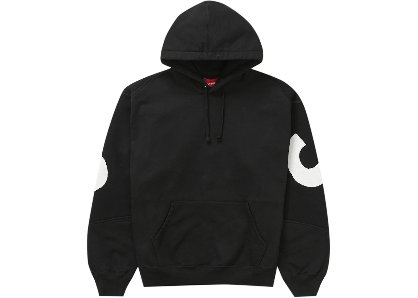 Supreme Big Logo Jacquard Hooded Sweatshirt Black - vue 360