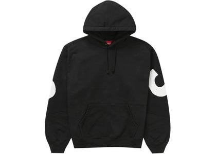 Supreme Big Logo Jacquard Hooded Sweatshirt Black - authentic Supreme apparel
