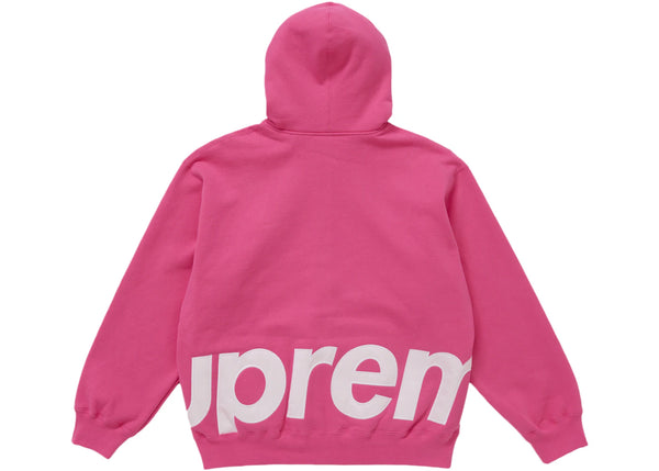 Supreme Big Logo Zip Up Hooded Sweatshirt Magenta