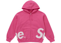 Supreme Big Logo Zip Up Hooded Sweatshirt Magenta