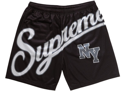 Supreme Big Script Mesh Short Black - authentic Supreme product