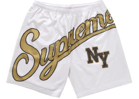 Supreme Big Script Mesh Short White - vue 360