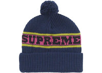 Supreme Big Stripe Beanie (FW24) Navy