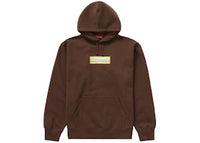 Supreme Bling Box Logo Hooded Sweatshirt Dark Brown