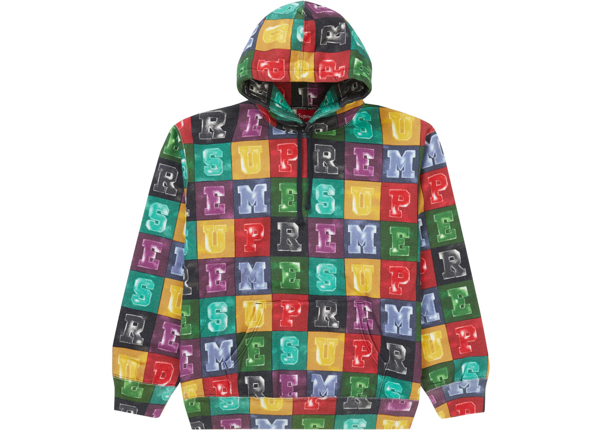 Supreme Blocks Hooded Sweatshirt Multicolor - vue secondaire A
