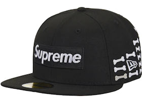Supreme Bones Box Logo New Era 59Fifty Fitted Hat Black - vue 360