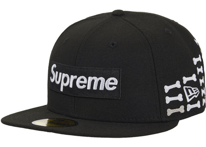 Supreme Bones Box Logo New Era 59Fifty Fitted Hat Black - product view 2
