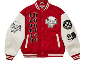 Supreme Bounty Hunter Varsity Jacket Red - vue 360