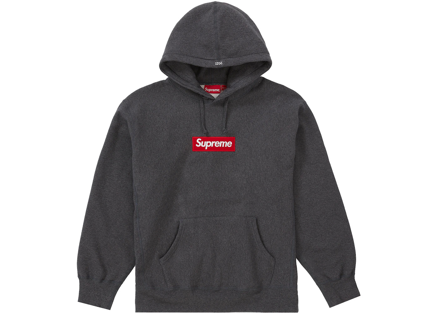 Supreme Box Logo Hooded Sweatshirt (FW21) Charcoal - vue secondaire A