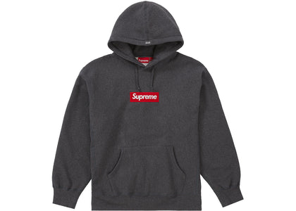 Supreme Box Logo Hooded Sweatshirt (FW21) Charcoal - apparel view 2