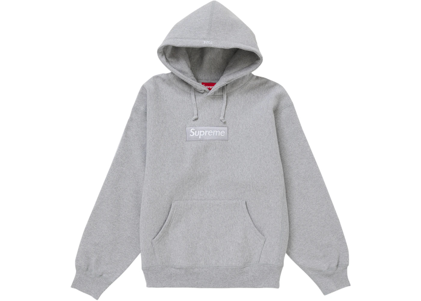 Supreme Box Logo Hooded Sweatshirt (FW24) Heather Grey - vue 360