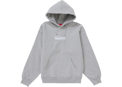 Supreme Box Logo Hooded Sweatshirt (FW24) Heather Grey - authentic Supreme apparel
