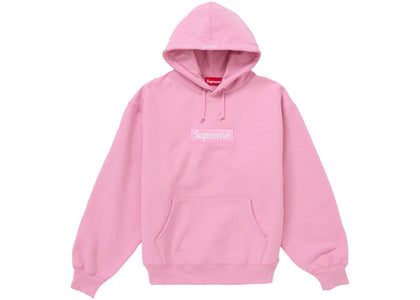Supreme Box Logo Hooded Sweatshirt (FW24) Pink - apparel view 2