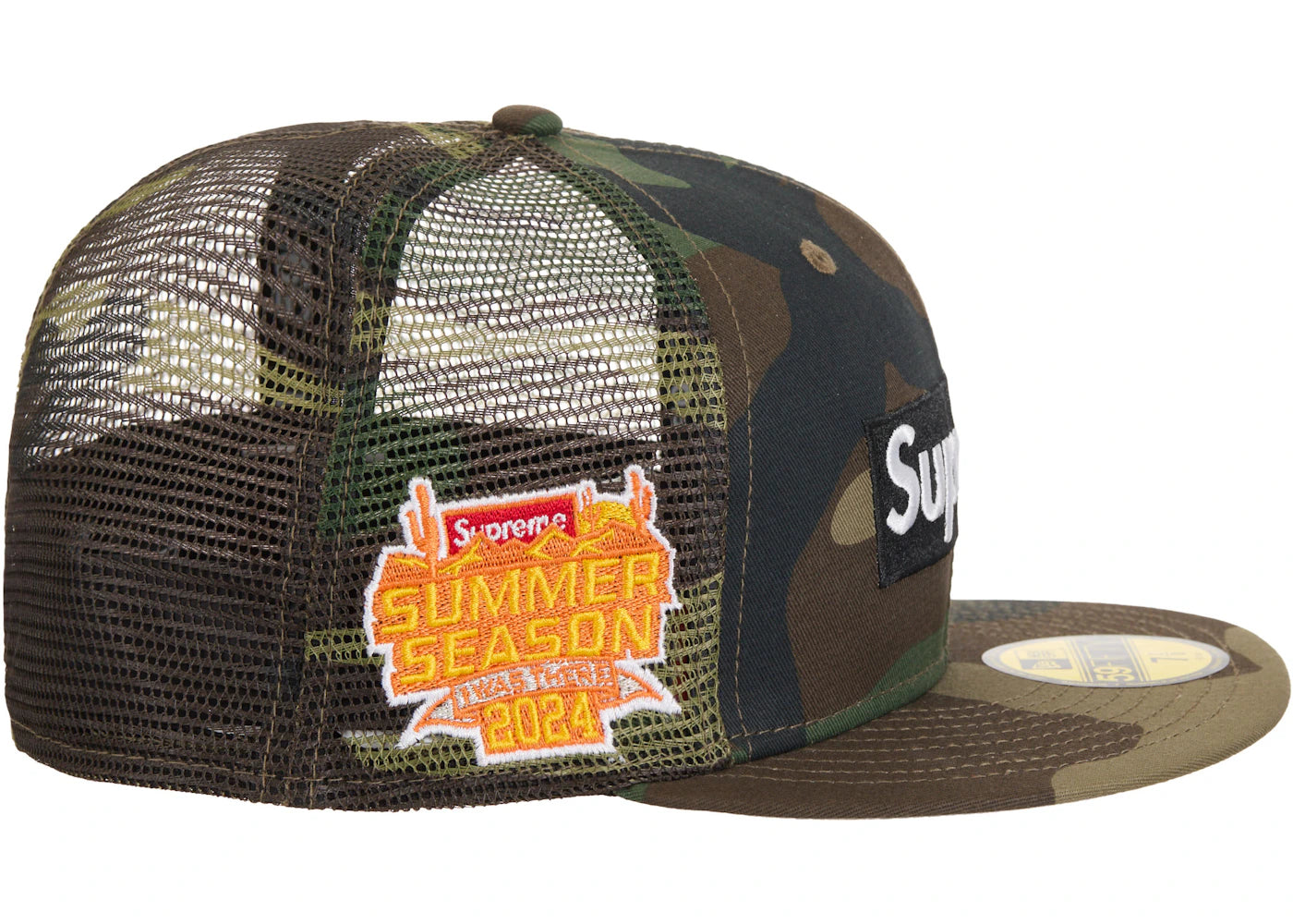 Supreme Box Logo Mesh Back New Era Cap SS24 Camo - vue secondaire B