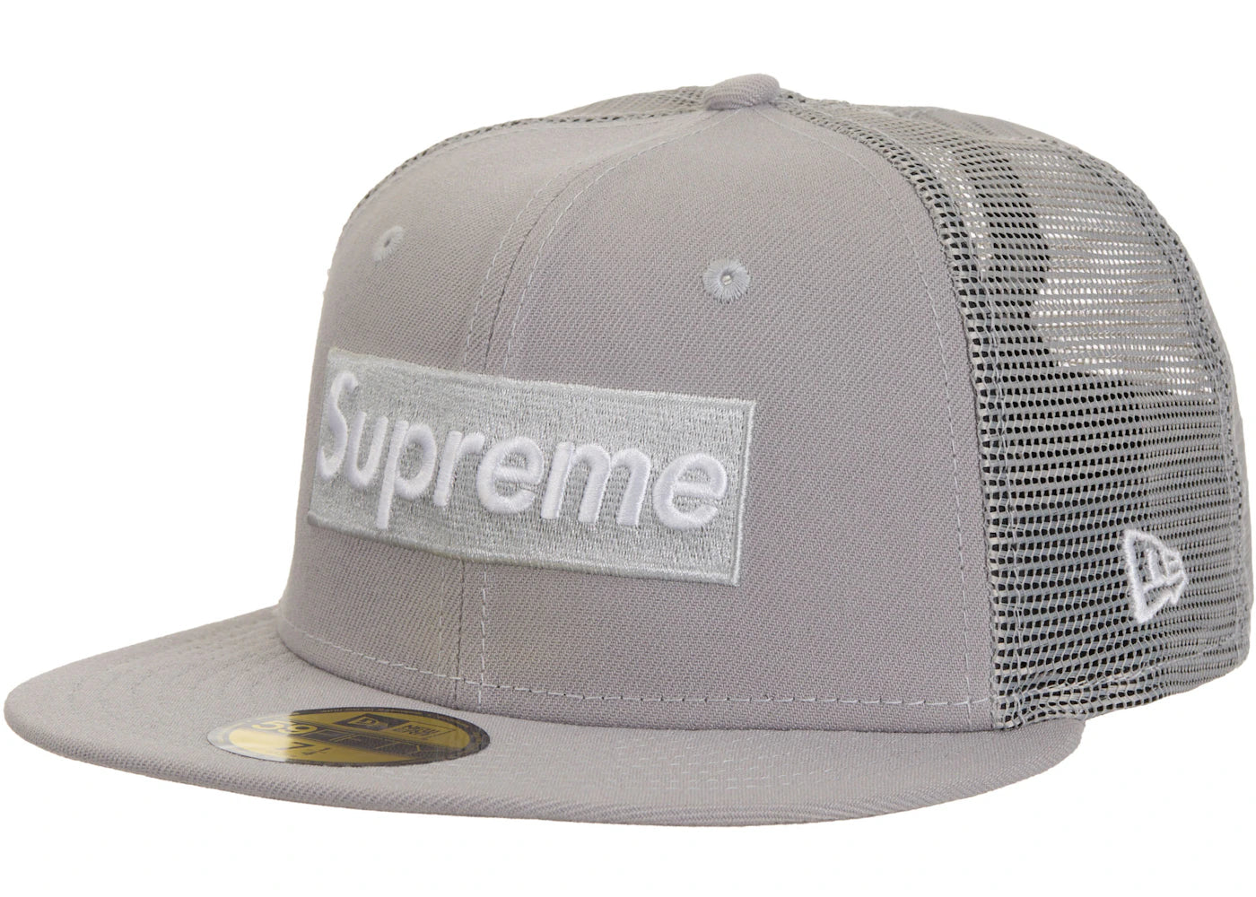 Supreme Box Logo Mesh Back New Era Cap SS24 Gray - vue secondaire A