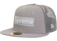 Supreme Box Logo Mesh Back New Era Cap SS24 Gray