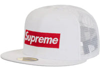 Supreme Box Logo Mesh Back New Era Cap SS24 White