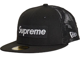 Supreme Box Logo Mesh Back New Era Hat (SS23) Black - vue 360