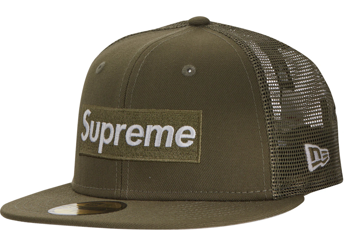 Supreme Box Logo Mesh Back New Era Hat (SS23) Olive - vue secondaire B
