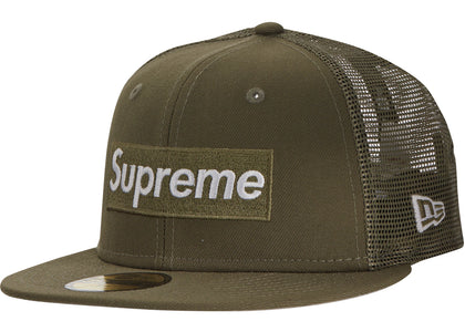 Supreme Box Logo Mesh Back New Era Hat (SS23) Olive - product view 2