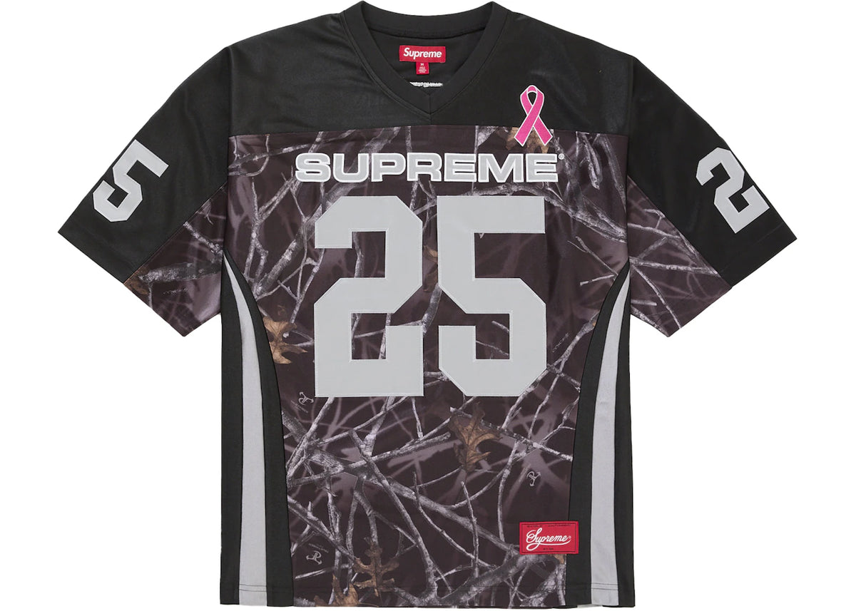 Supreme Breast Cancer Awareness Football Jersey Black - vue 360