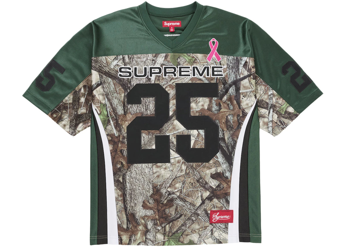 Supreme Breast Cancer Awareness Football Jersey Green - vue 360
