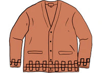 Supreme Brushed Checkerboard Cardigan Camel