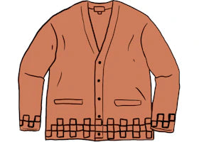 Supreme Brushed Checkerboard Cardigan Camel