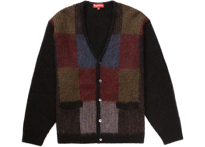 Supreme Brushed Grid Cardigan Black - authentic Supreme product