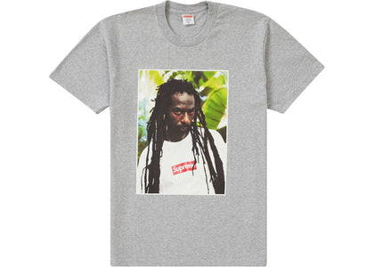 Supreme Buju Banton Tee Heather Grey - authentic Supreme product