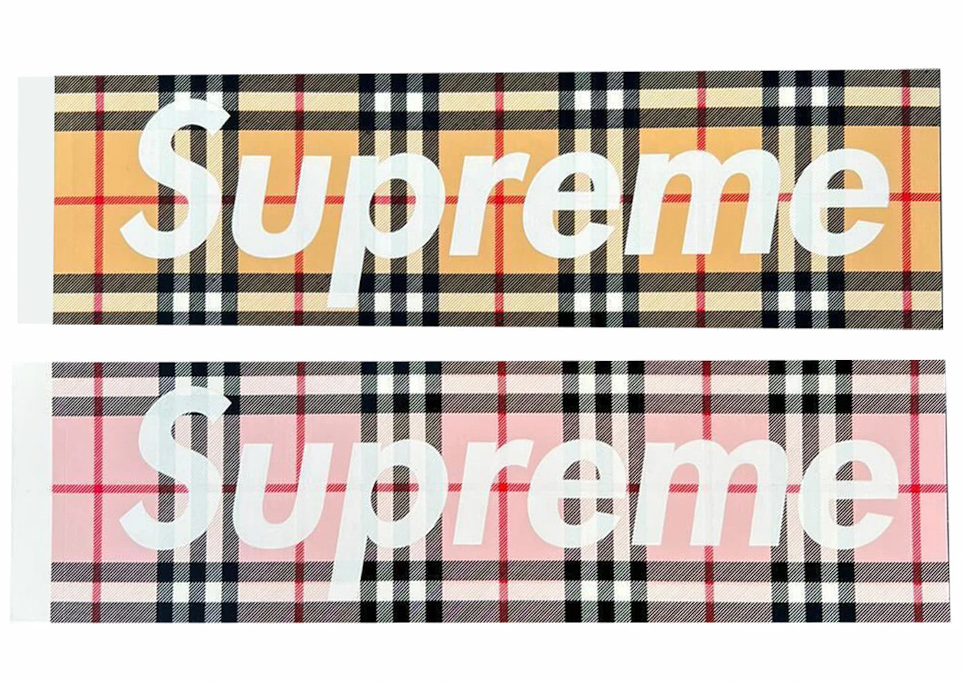 Supreme Burberry Box Logo Sticker Set - vue 360