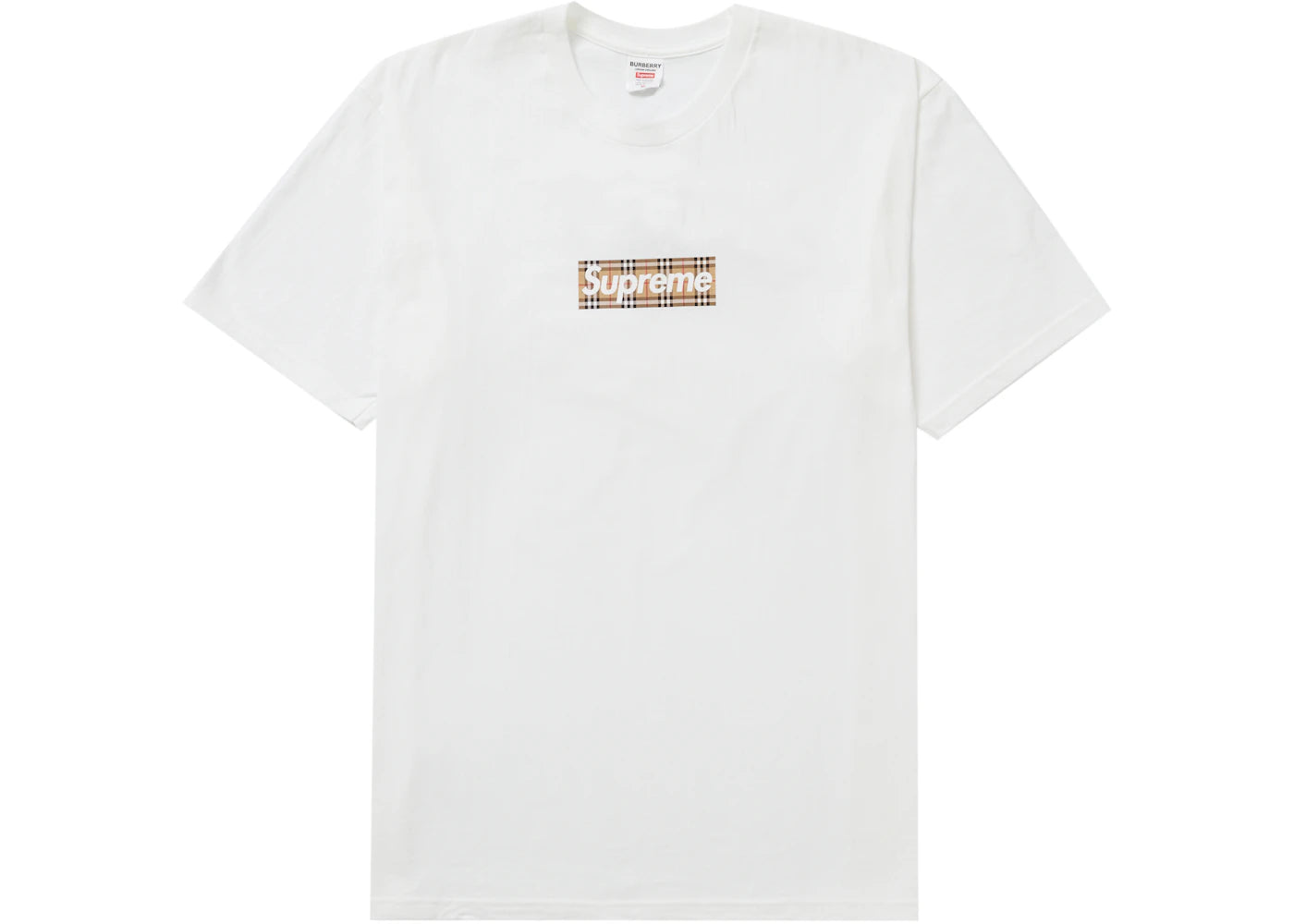 Supreme Burberry Box Logo Tee White - vue 360