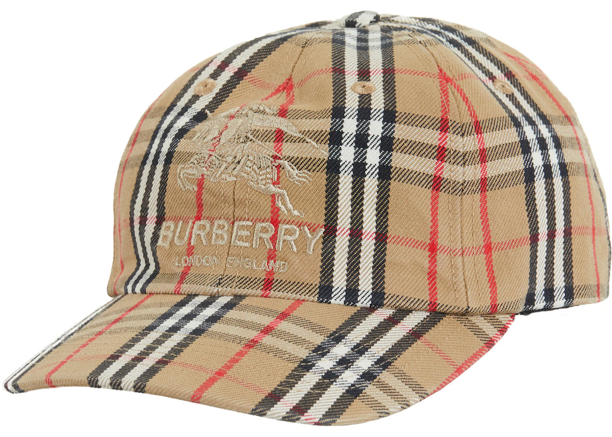 Supreme Burberry Denim 6-Panel Beige - vue 360