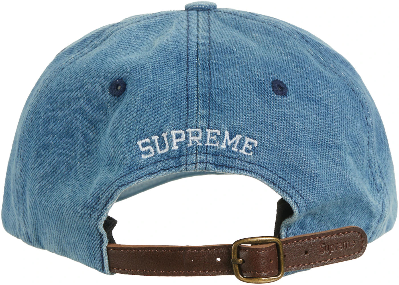 Supreme Burberry Denim 6-Panel Washed Blue - vue secondaire B