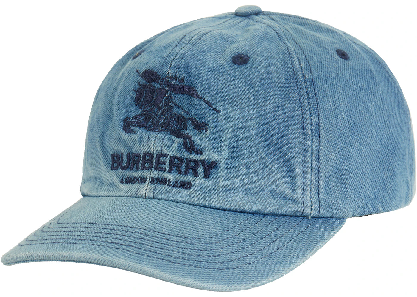 Supreme Burberry Denim 6-Panel Washed Blue - vue secondaire A