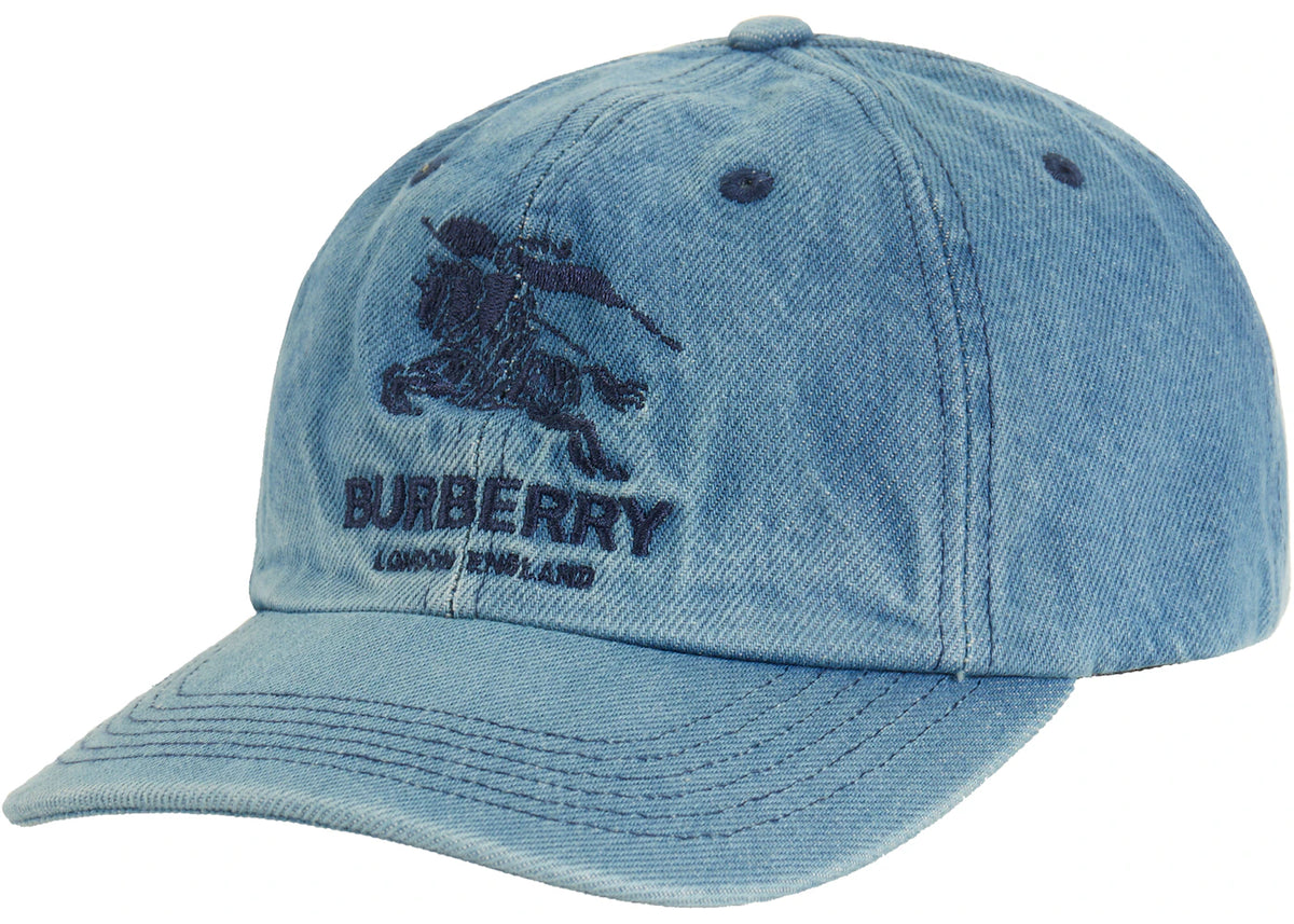 Supreme Burberry Denim 6-Panel Washed Blue - vue 360